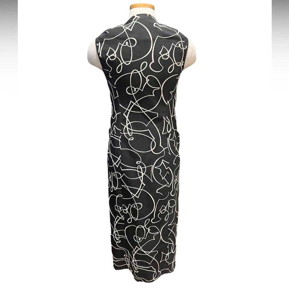 Zero + Maria Cornejo long vest in a black and white abstract print Size 4 NWT - Picture 5 of 9